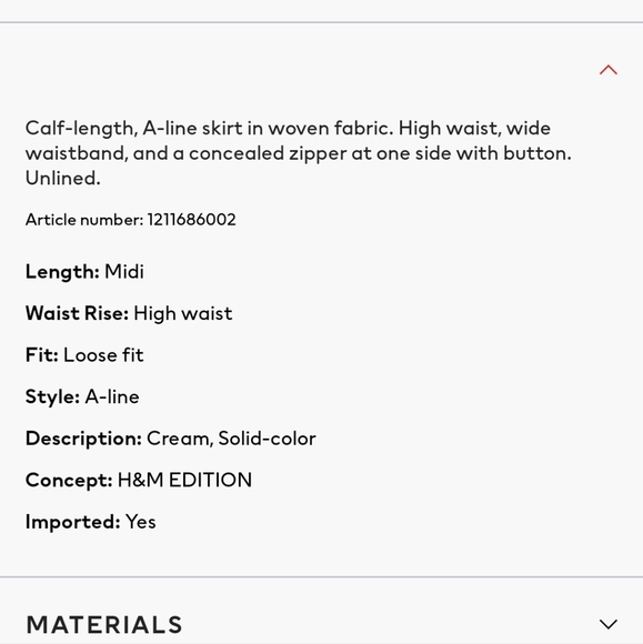 H and M midi skirt - Picture 4 of 7